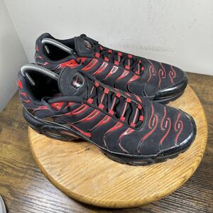Nike Air Max Plus TN Shoes Mens Size 13 Black Red CU4864-001 Tuned Air Sneakers